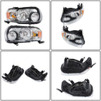 Set of 2 Headlights for Ford Escape (2005–2007) - Clear Lens Halogen