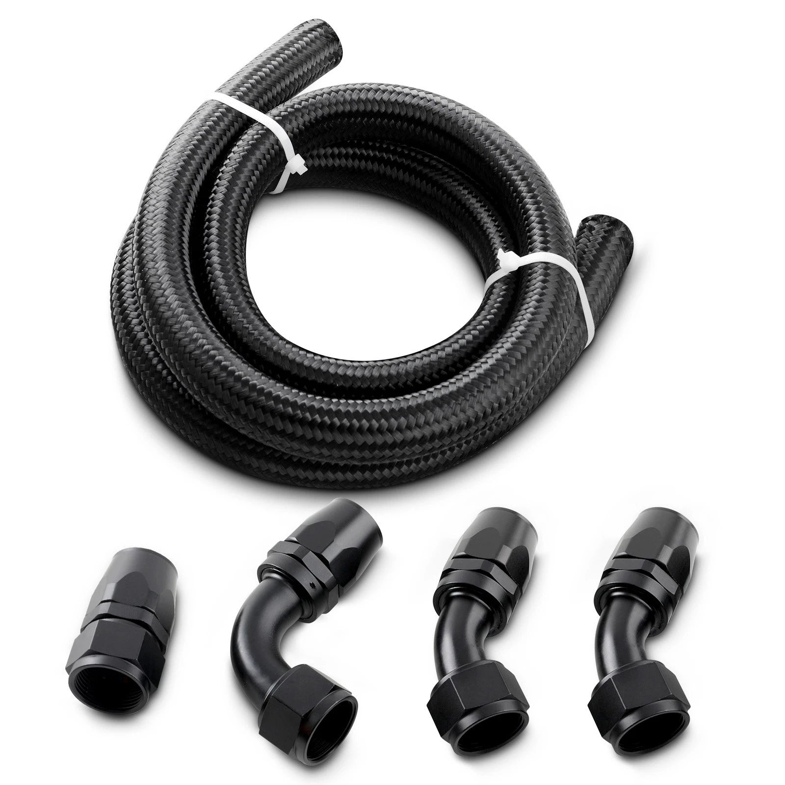 16AN Rubber Fuel Hose for Universal Applications (90° Bend)