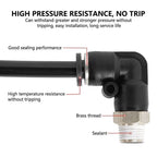 Set of 10 Air Hose Push to Connect Fittings for Automotive Applications