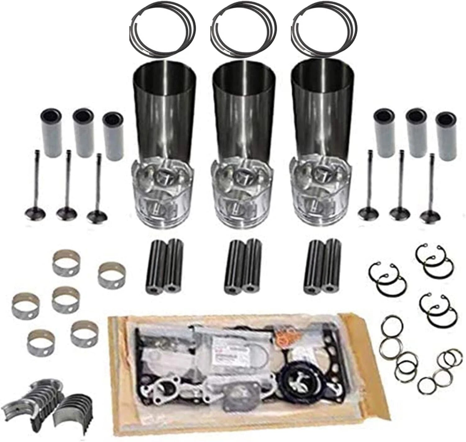 Piston Rebuild Kit for Mitsubishi K3G Engine Caterpillar MM30