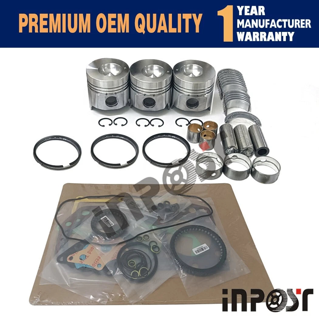 Overhaul Rebuild Kit 3TN84TL for Yanmar 3TN84 (Takeuchi TB035)