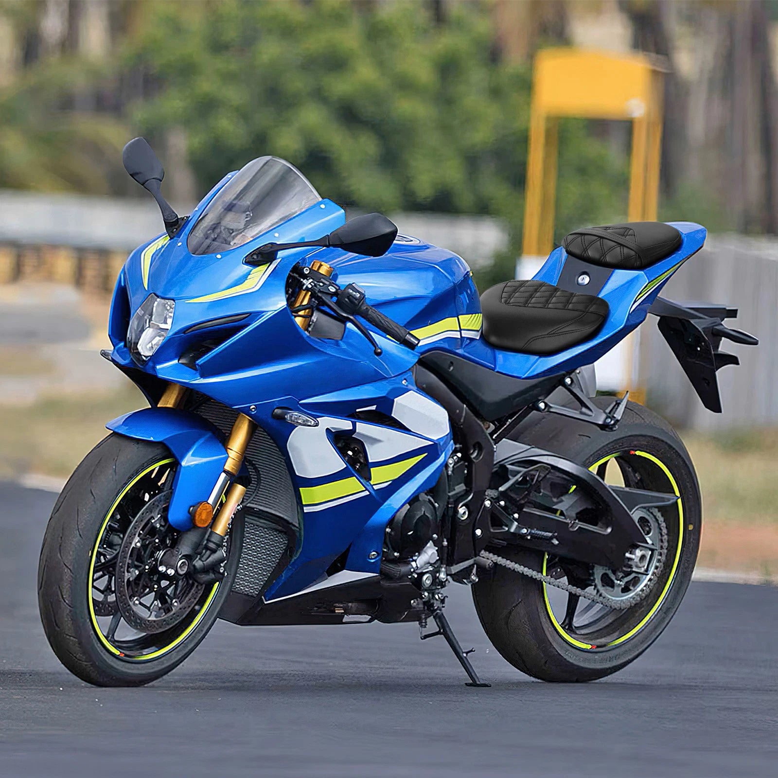 Seats for Suzuki GSXR1000 (2017–2024) - Black Driver & Passenger