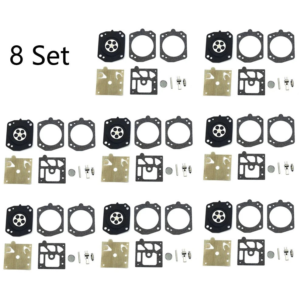 Set of 8 Carburetor Diaphragm Gasket Kit for Stihl MS441 MS441C-M (Walbro K20-HD)