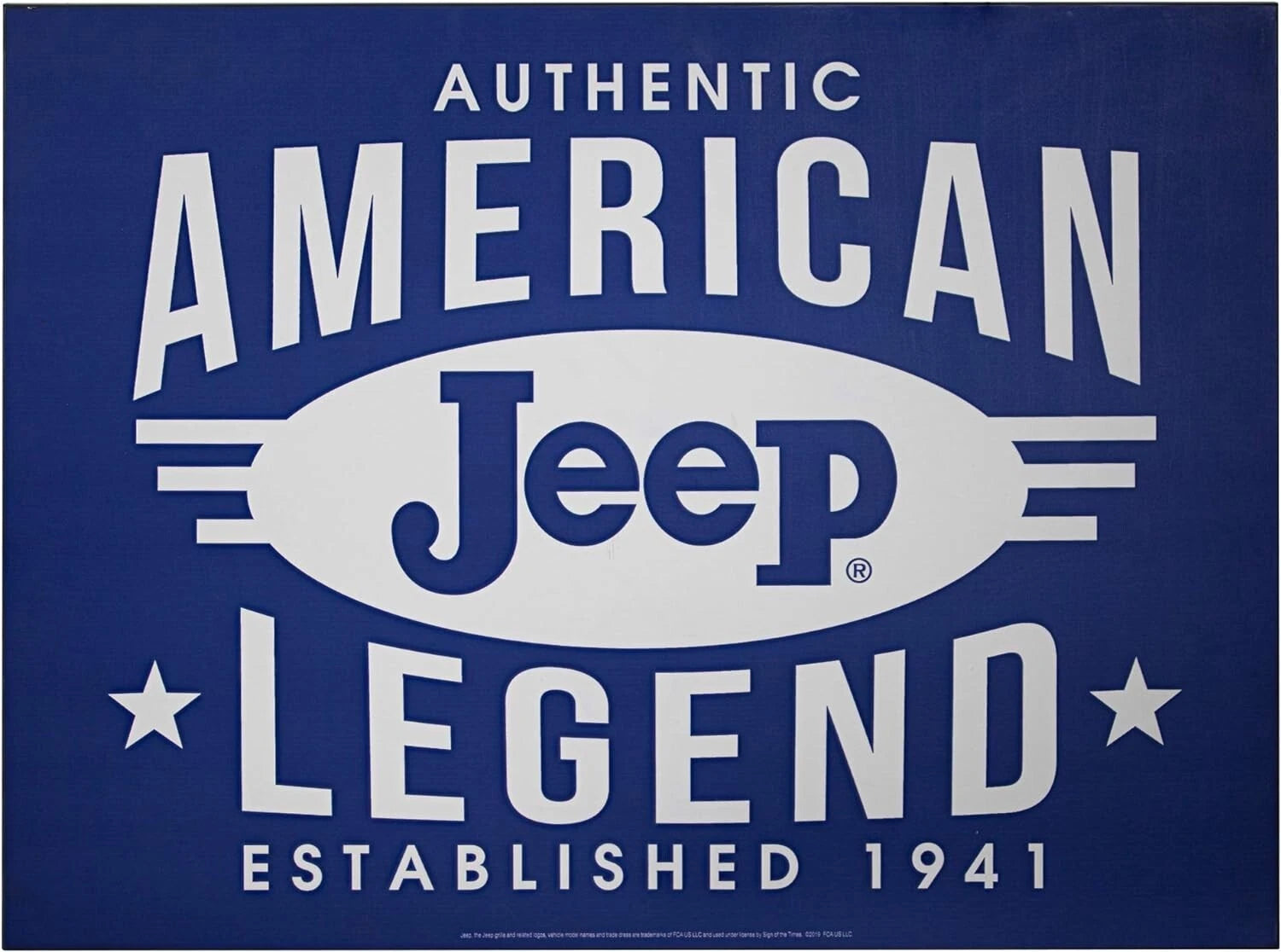 Oversized Metal Sign for Jeep Legend (31” x 41”)