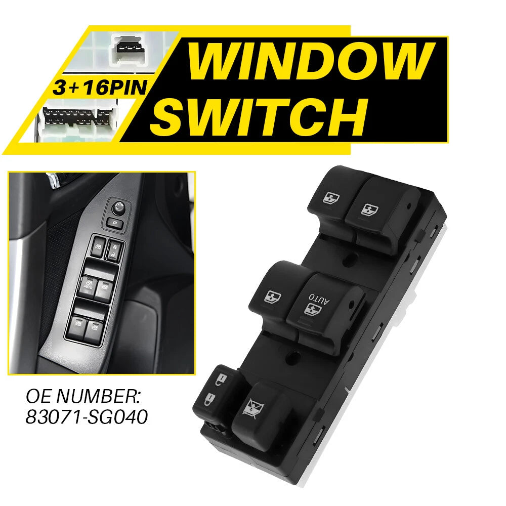 Front Left Master Power Window Switch for Subaru Forester (2014–2016) 83071-SG040