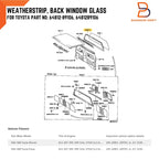 Rear Window Glass Rubber Seal for Toyota Hilux Ute Single Cab (84-88)