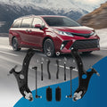 Complete Front Control Arms Tie Rods Sway Bar Links for Toyota Sienna (2011–2020)