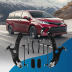 Complete Front Control Arms Tie Rods Sway Bar Links for Toyota Sienna (2011–2020)