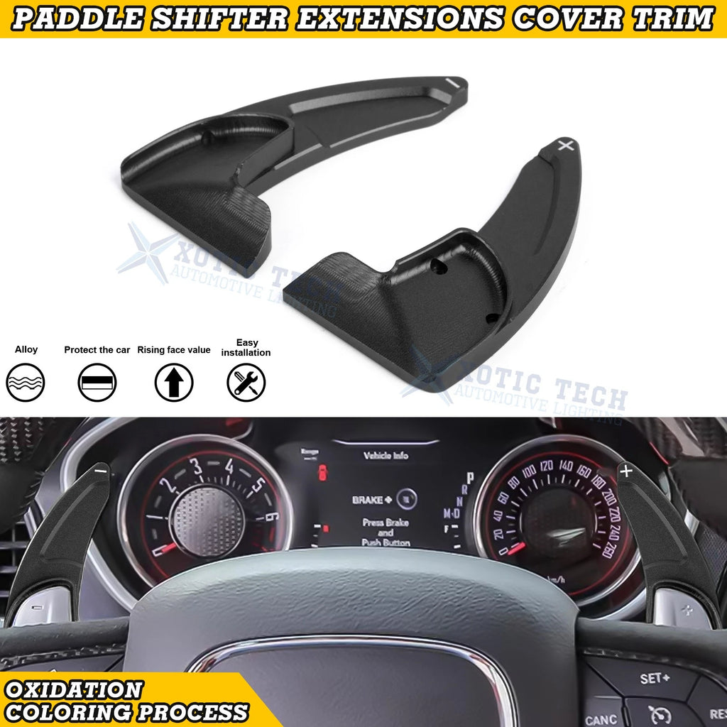 Black Aluminum Paddle Shifters for Dodge Charger Challenger Durango (2015–2024)