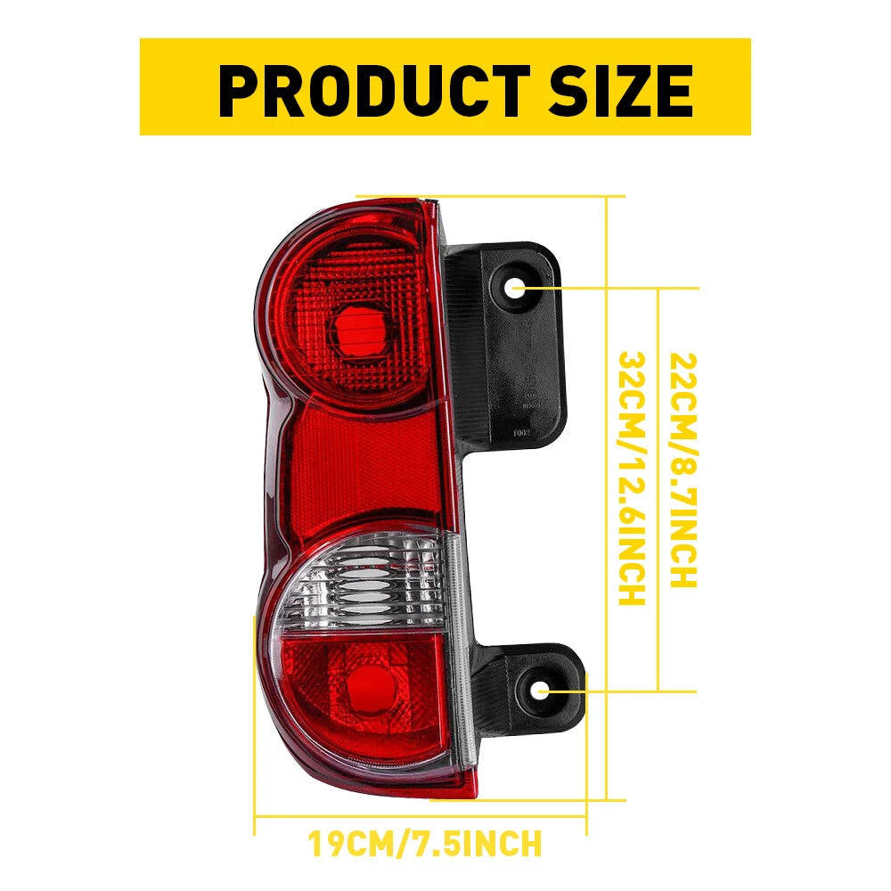 Tail Lights for Nissan NV200 (2013–2021) Pair with Bulbs