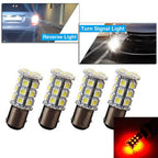 4 x 27SMD BA15D Red Light Bulbs for Marine Boat (1004, 1076, 1142)