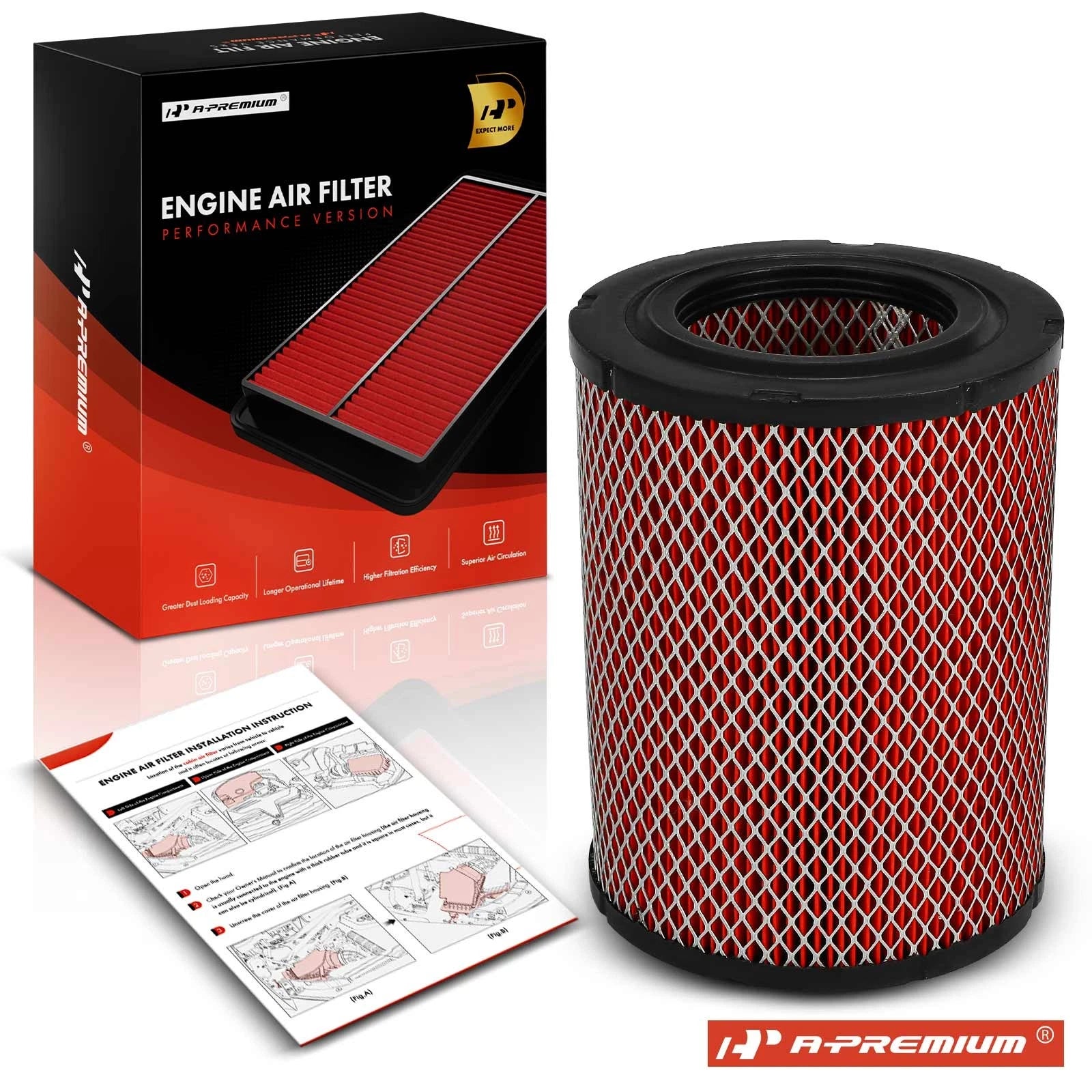 High Performance Engine Air Filter for GMC Envoy Chevy (2002–2009)