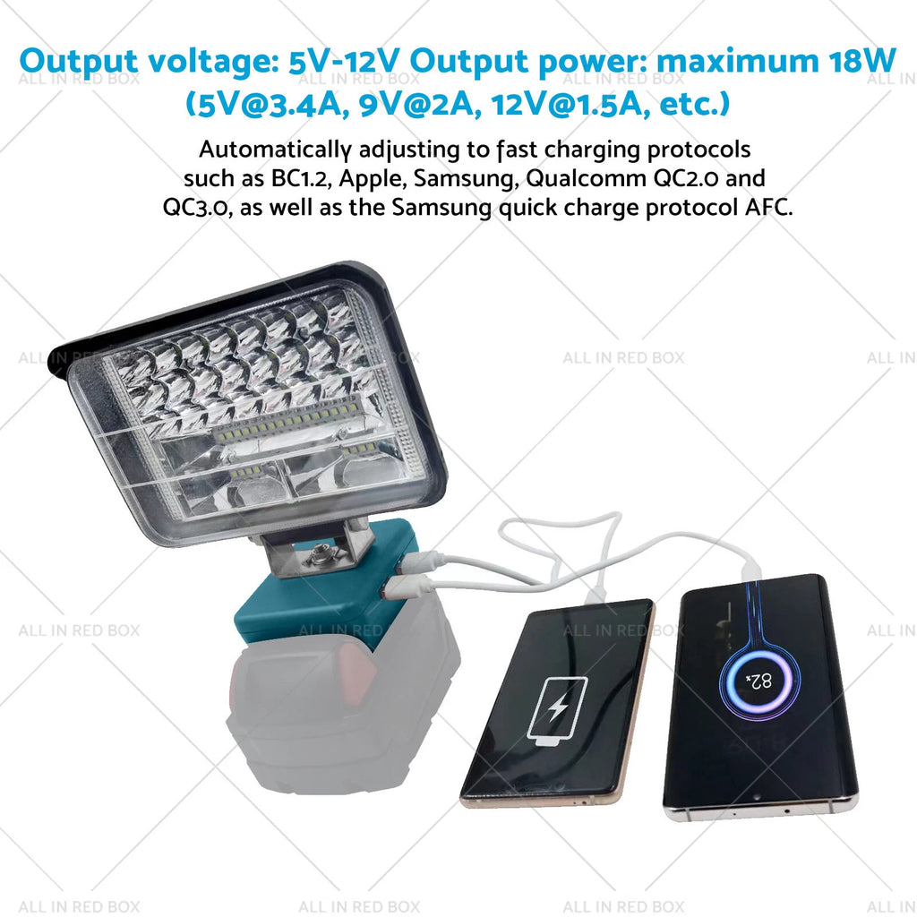 3in LED Work Light for Makita 18V Li-Ion Battery (Compatible)