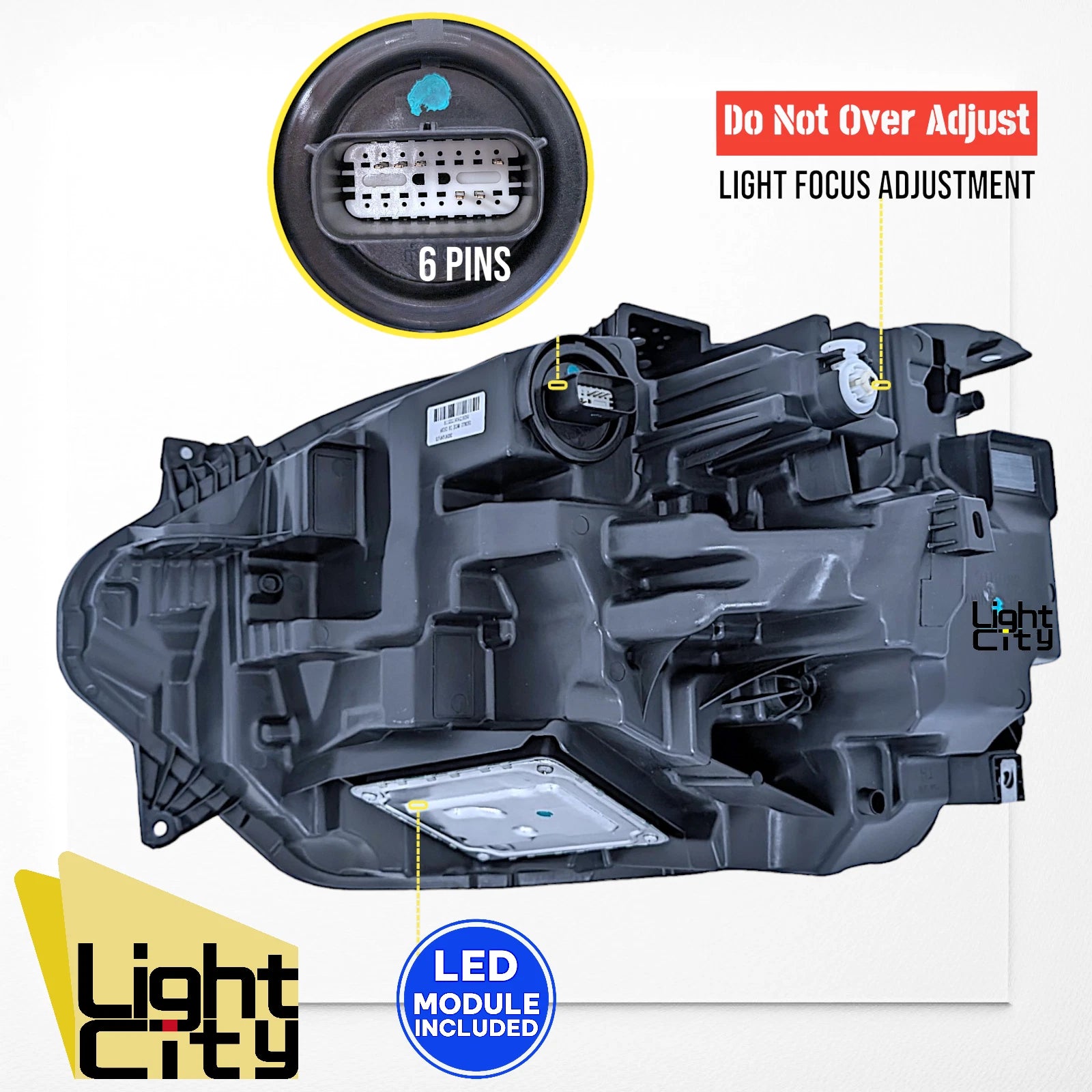 Full LED Headlight for Ford Bronco Sport (2021–2024) RH w/ LED Halo