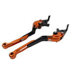 CNC Orange Extendable Brake Clutch Levers for Kawasaki Ninja 125 250 (2018-2023)