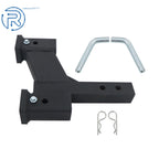 Adjustable Dual Hitch Extender for Towing (2in to 8in Rise/Drop)