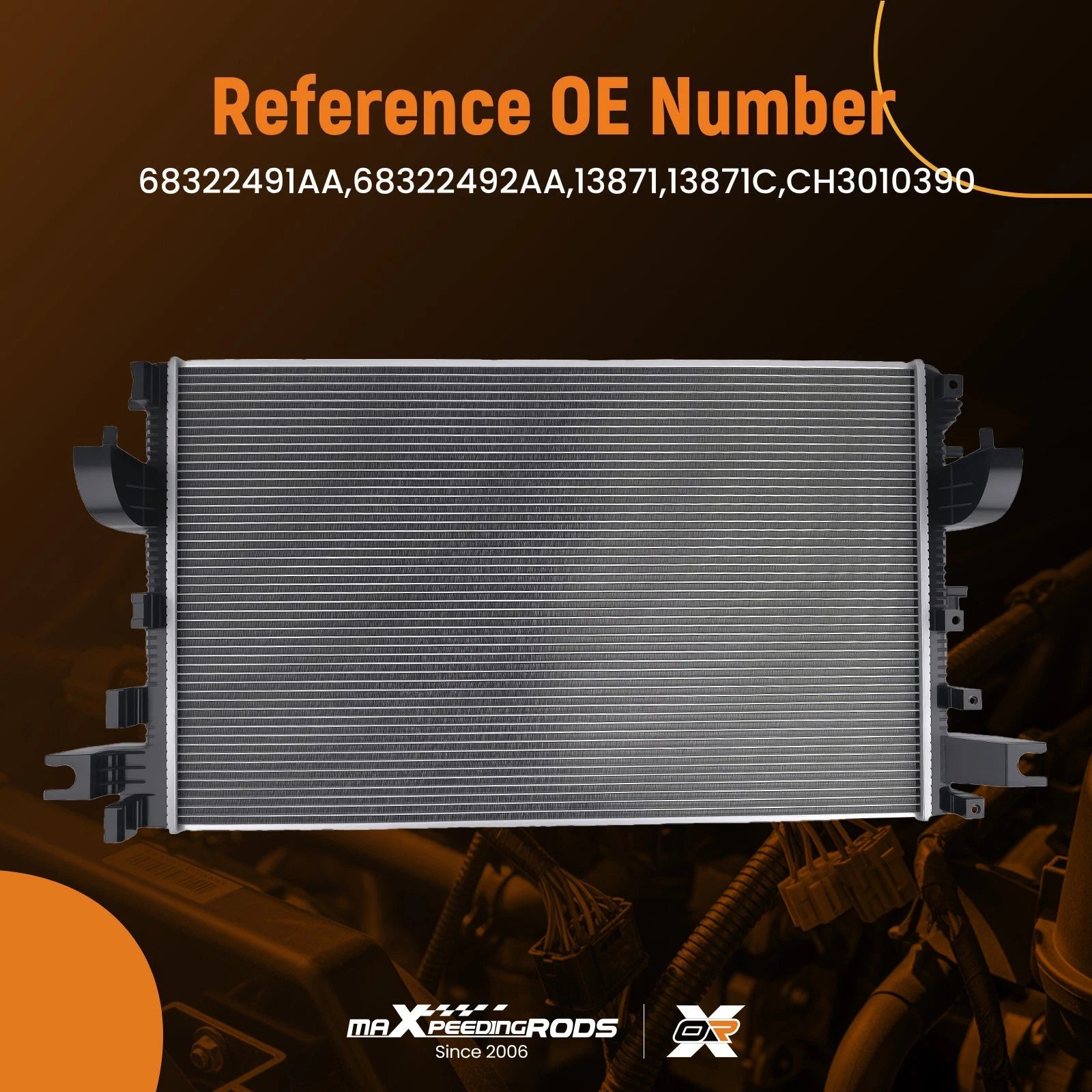 Aluminum Cooling Radiator for RAM 2500/3500 6.7L (2019–2024) CH3010390 68322491AA