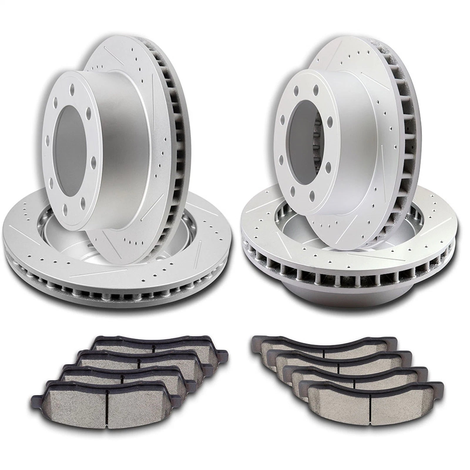 Set of 4 Brake Rotors and Pads for Excursion F250 F350 Front & Rear