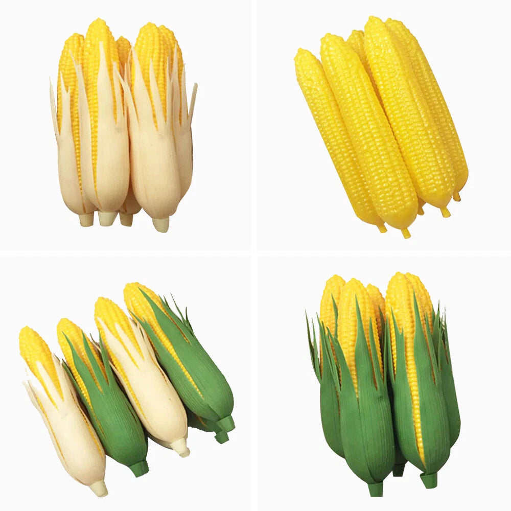 Artificial Corn Prop Simulation Ornament for Kitchen Decor (Set of 4)