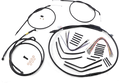 Burly Brand Jail Bar Cable Kit for Harley Dyna (1996–2005) - 12" Black Vinyl