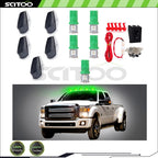 5X Smoke Cab Marker Light Lens T10 5-5050-SMD-Green LED Bulbs for Ford