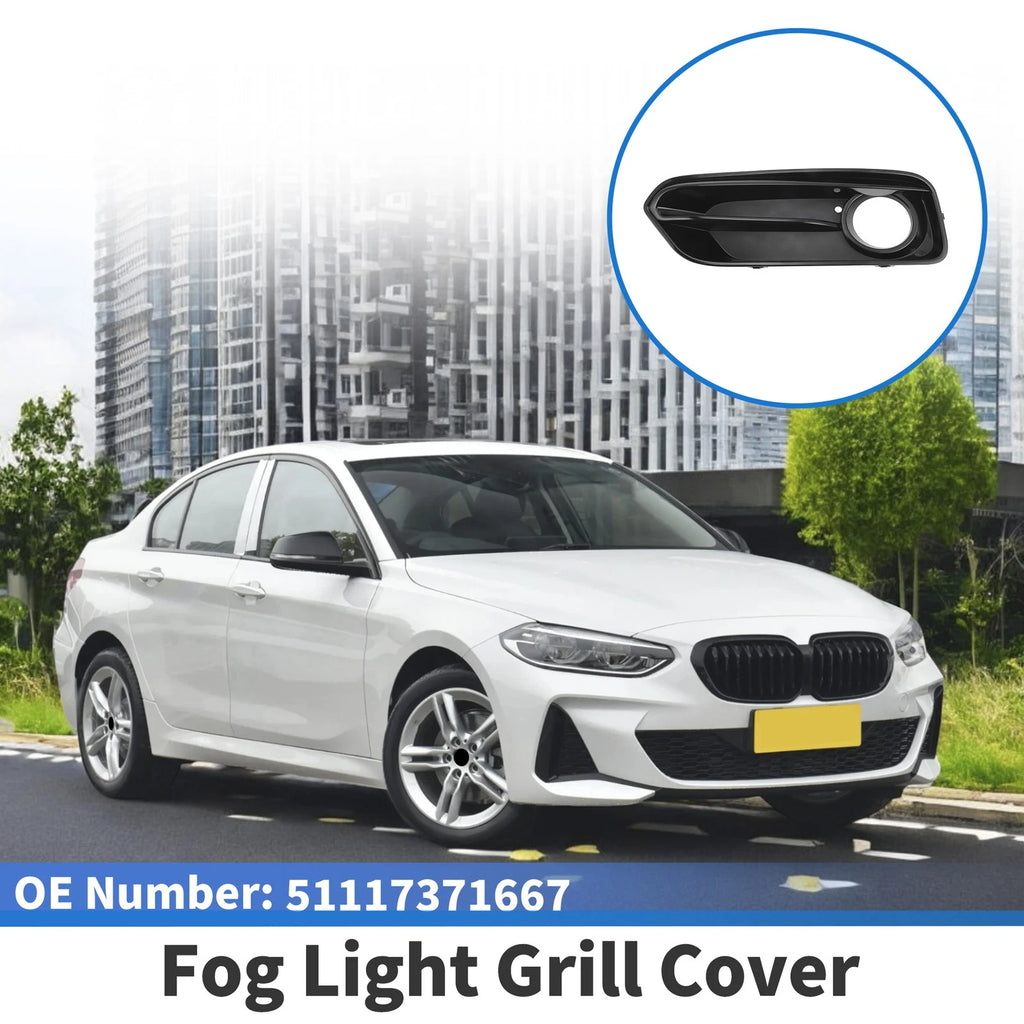 1 Pc Fog Light Grill for BMW 1 Series (2015–2018) No. 51117371667 Black