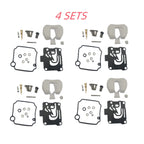 Set of 4 Carburetor Repair Kits for Yamaha 4-Str 40 50 HP (62Y-W0093-11, 62Y-W0093-10)