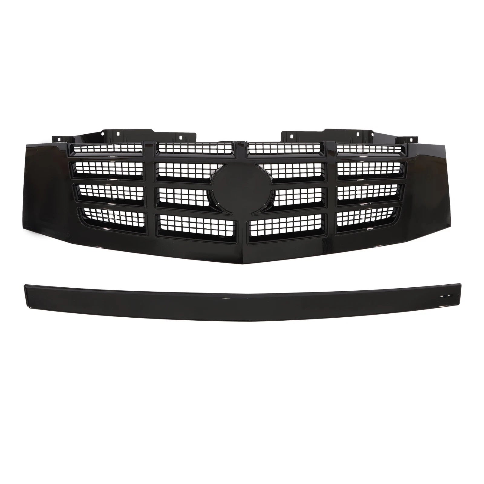 Front Bumper Grille for Cadillac Escalade (2007-2014) Gloss Black