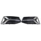 2X Front Fog Light Grille Cover Chrome Trim for Audi A6 S6 C8 (2019–2023)