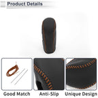 Gear Shift Knob Cover for Nissan Tiida (2004–2012) Black Brown Faux Leather