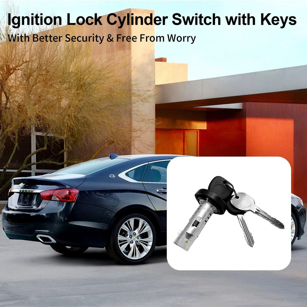 Ignition Switch Lock Cylinder w/ Keys for Chevy Silverado GMC Sierra (No Chip)