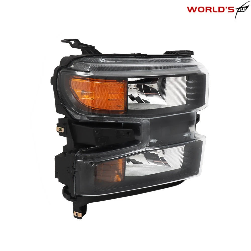 Headlight Halogen Black for Chevrolet Silverado 1500 (2019–2021)
