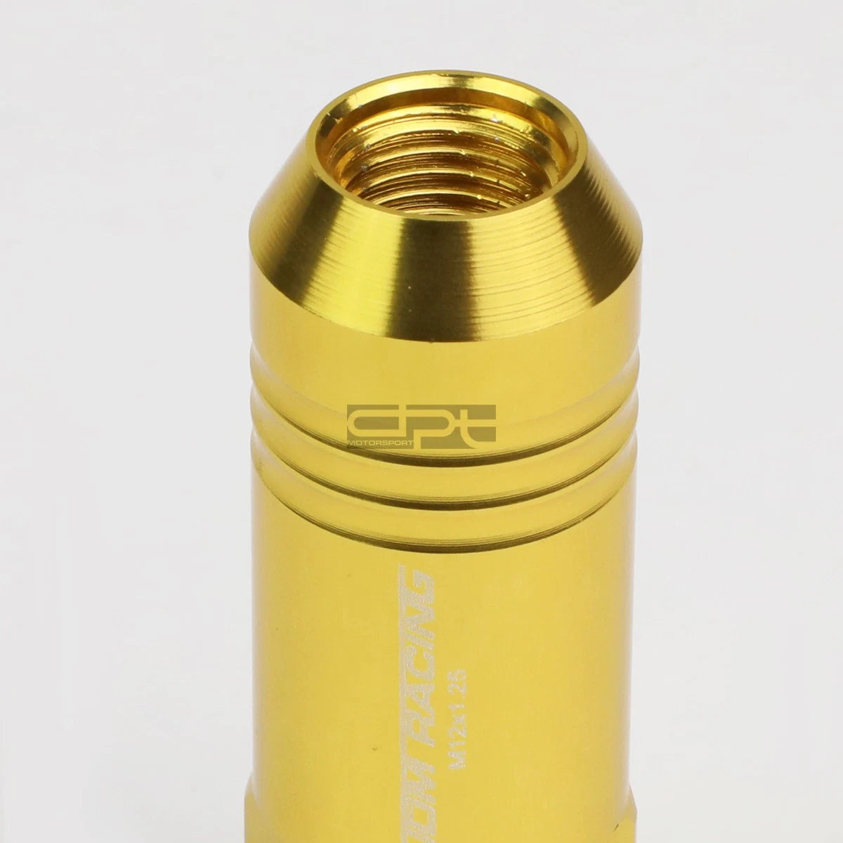 20 PCS Open End M12x1.25 60mm Tall Gold Aluminum Lug Nuts + Adapter