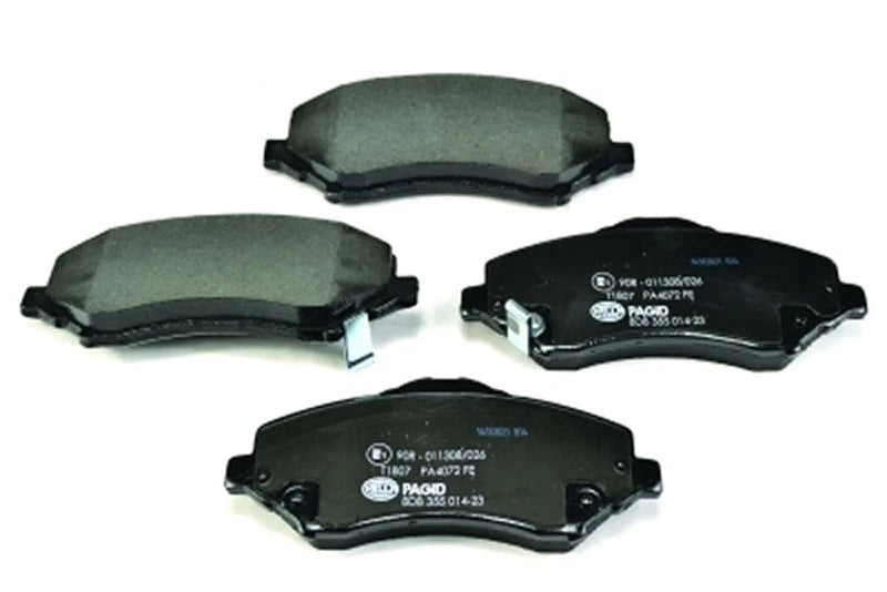 Set of 4 Front Disc Brake Pads for Jeep Wrangler, Liberty, Dodge (Hella Pagid 355014231)