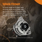 Alternator for Lexus RX330 ES330 Toyota Camry V6 (2004–2006) 12V 100A 311033