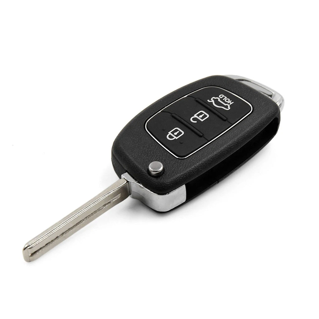 2X Flip Folding Key Remote Fob Case Replacement for Hyundai (Uncut)
