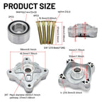 4x Wheel Hubs with Bearings & Studs for Polaris RZR 800 (2008–2014)