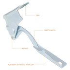 Left Driver Side Steel Engine Hood Hinge for Hyundai Santa Fe (2007–2012)