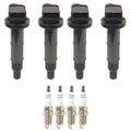 Set of 4 Ignition Coils & Spark Plugs for Toyota Camry RAV4