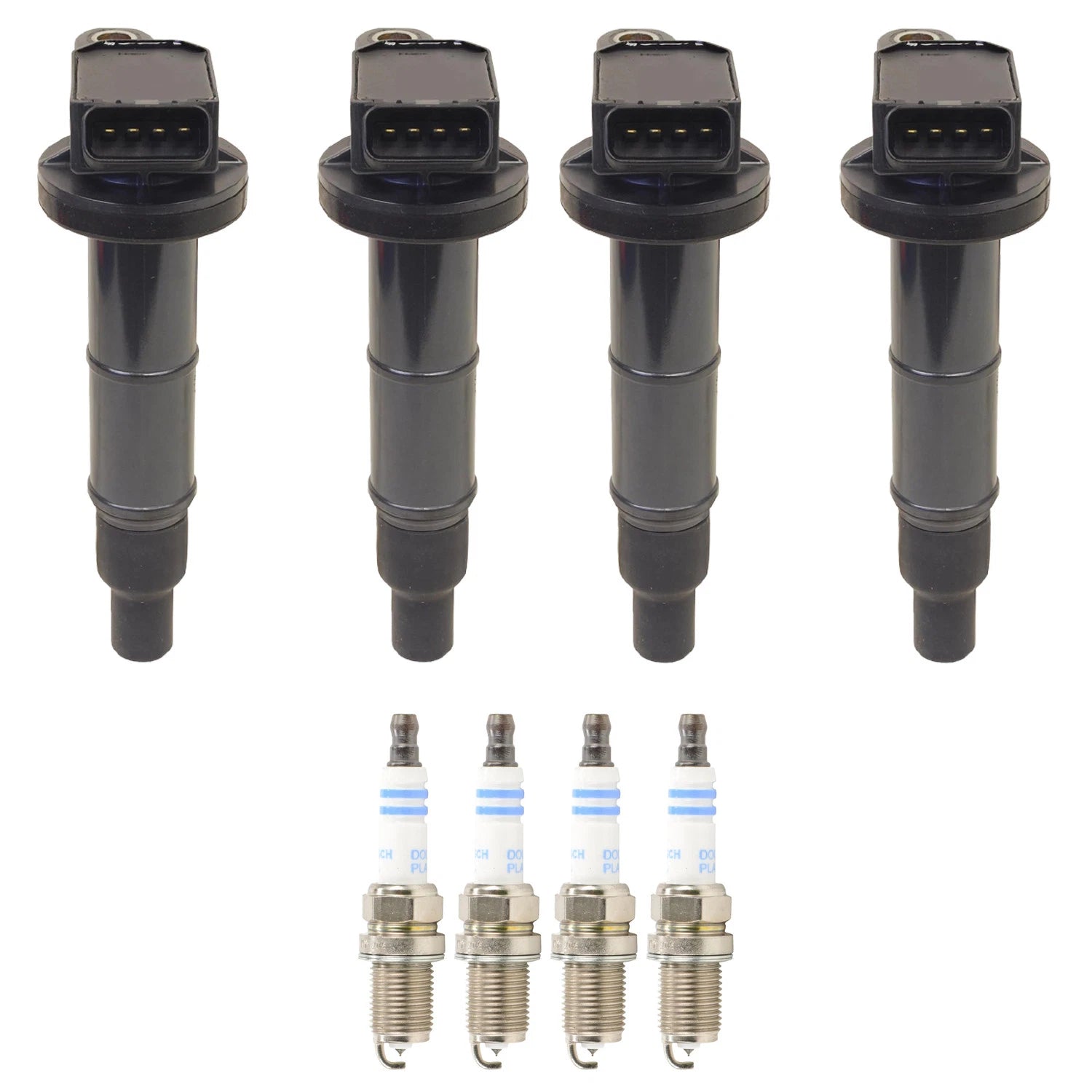 Set of 4 Ignition Coils & Spark Plugs for Toyota Camry RAV4