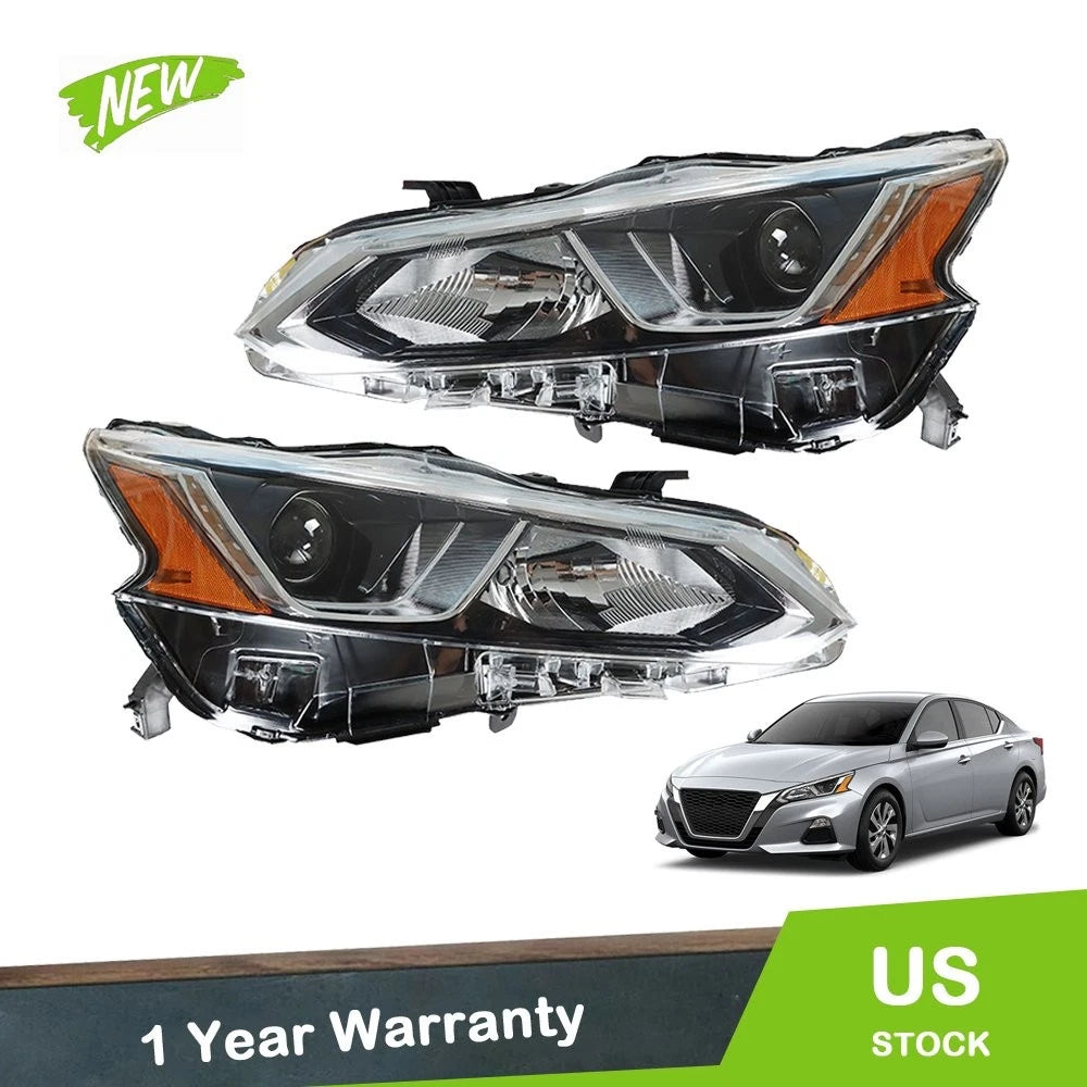 Clear Lens Headlight Assembly Set for Nissan Altima (2019–2020)