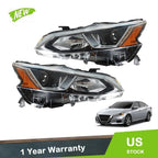 Clear Lens Headlight Assembly Set for Nissan Altima (2019–2020)