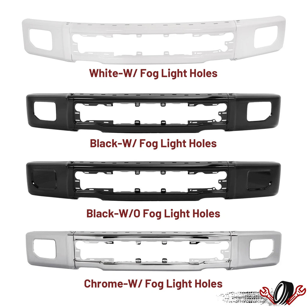 Front Bumper Face Bar for Ford F-150 (2015–2017) Black/Chrome