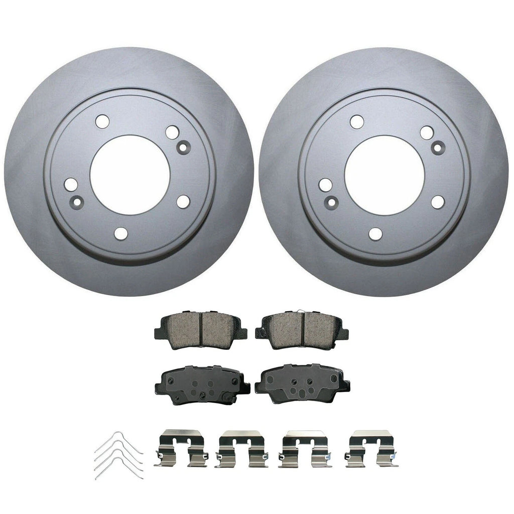 Rear Brake Kit 262mm Disc Rotors & Akebono Ceramic Pads for Elantra Venue Soul (FWD)