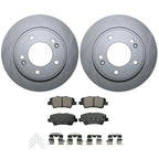 Rear Brake Kit 262mm Disc Rotors & Akebono Ceramic Pads for Elantra Venue Soul (FWD)