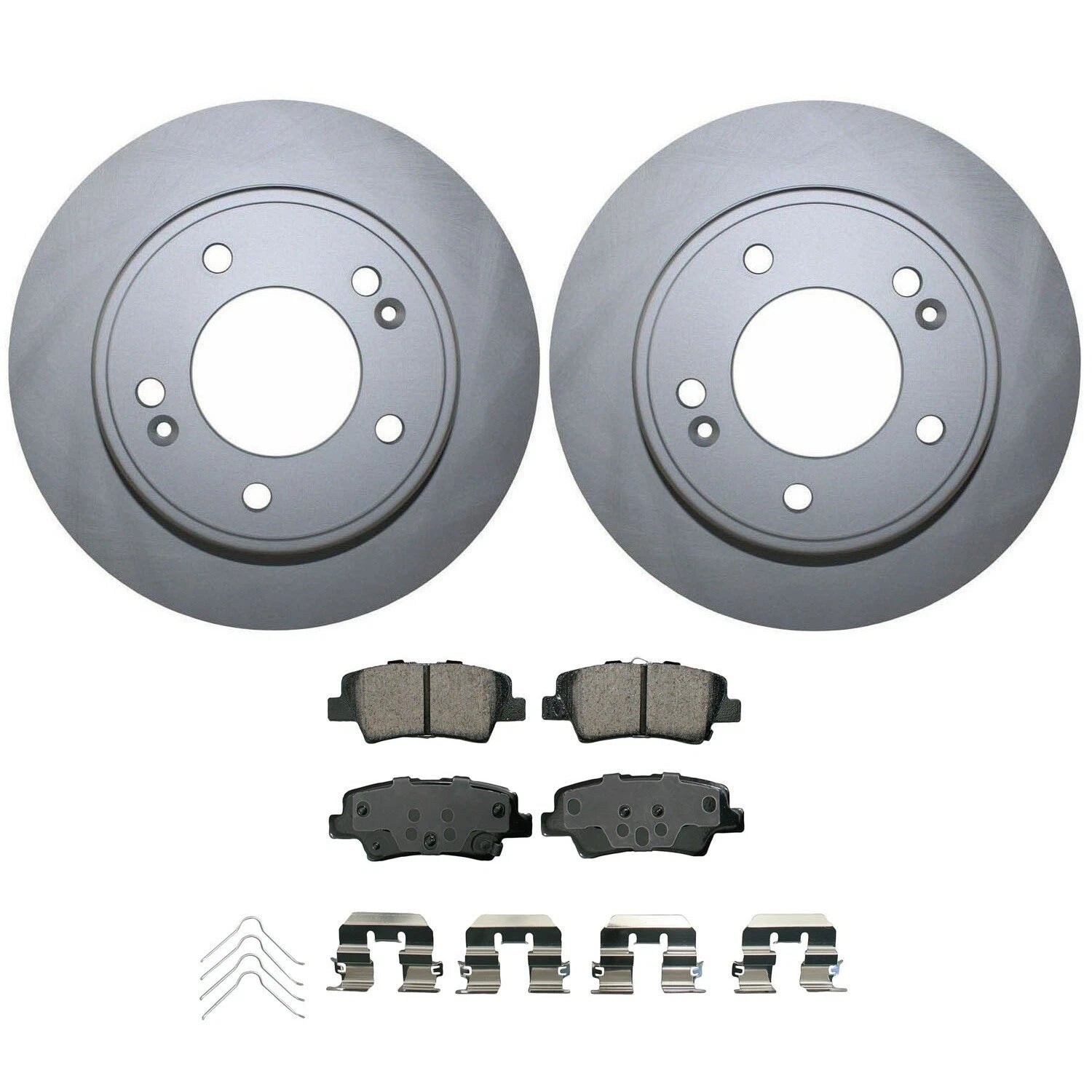 Rear Brake Kit 262mm Disc Rotors & Akebono Ceramic Pads for Elantra Venue Soul (FWD)