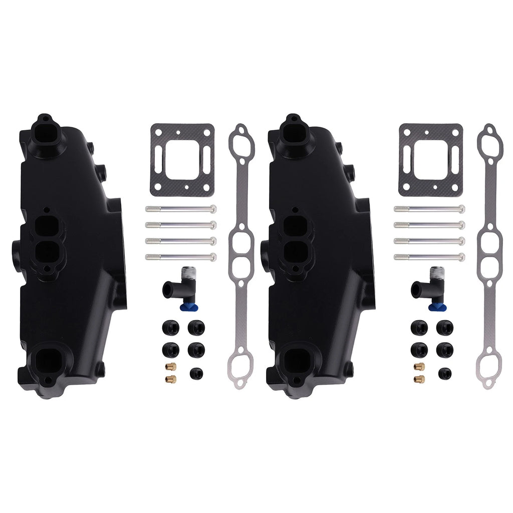 2X Exhaust Manifold Kit for GM 305 350 377 5.0L 5.7L 6.2L (1983–2002)