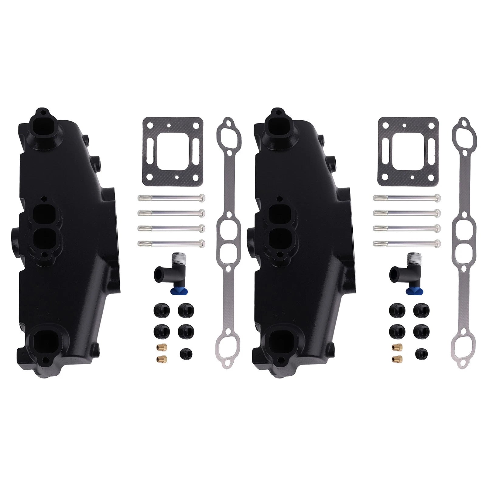 2X Exhaust Manifold Kit for GM 305 350 377 5.0L 5.7L 6.2L (1983–2002)