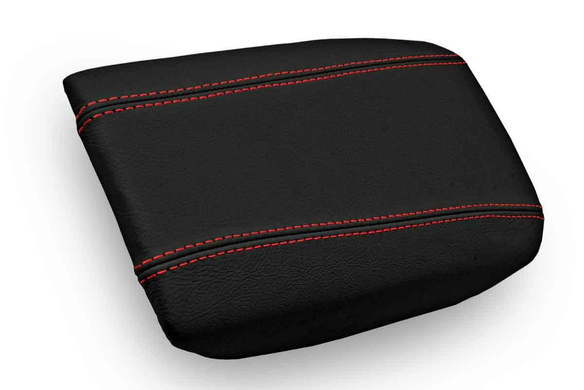 Armrest Cover for Volvo S80 (1999–2006) Leather Red Stitch