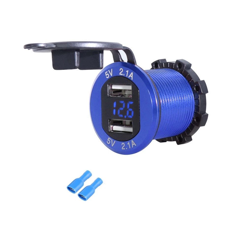 Dual USB 4.2A Charger Adapter for Car Motorcycle (Waterproof)